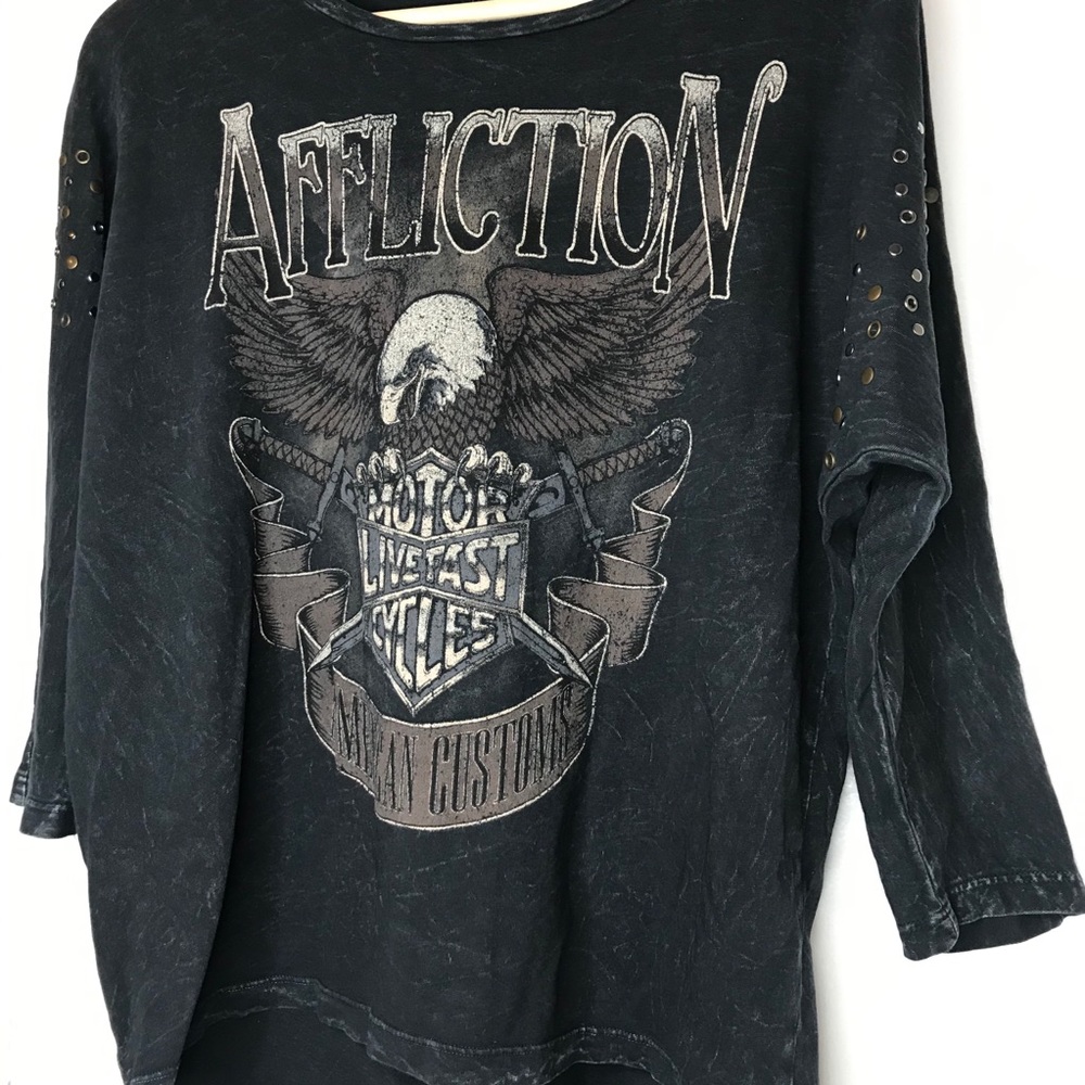 Affliction American Customs Motorcycle Shirt - Picture 1 of 6